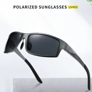 Модерен квадратен алюминиево-магниевые анти-uv мъжки поляризирани слънчеви очила 6541
