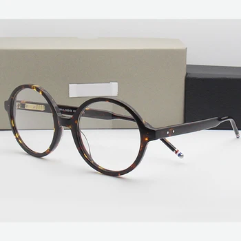 Модни Кръгли Ацетатные Очила TB500 за Мъже и Жени, Оптични Рамки за Очила с Оригиналната Кутия, Висококачествени Очила