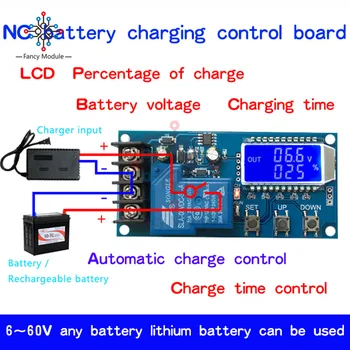 Модул за управление зареждане на батерията XY-L30A NC Цифров Ключ за Защита от презареждането при пълно Спиране на тока 6-60 В с LCD дисплей