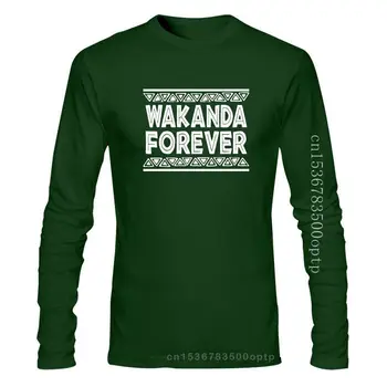 Мъжки Дрехи Мъжки Възрастен Тениска Wakanda Forever Deluxe