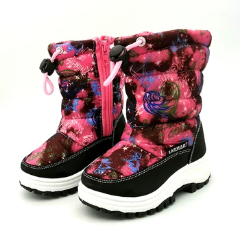 НОВИ 1 чифт Модни детски Обувки от смесена кожа и за момчета и момичета, Зимни Топли Зимни обувки, Сладки Ски обувки