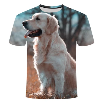 НОВИ тениски с 3D принтом за домашните кучета Лабрадор Ретривър, Голяма тениска с изображение, може да създаде Дете и на възрастен човек с голям размер