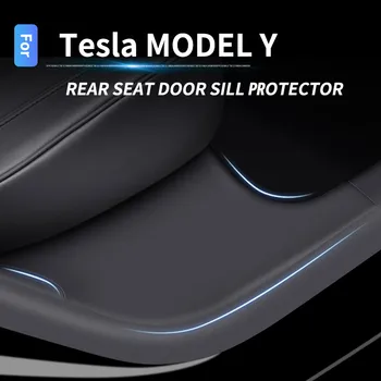 На задната врата за вграден праг бар добре дошли на педала за защита на краката украса модификация аксесоари За Tesla ModelY 2021 2022