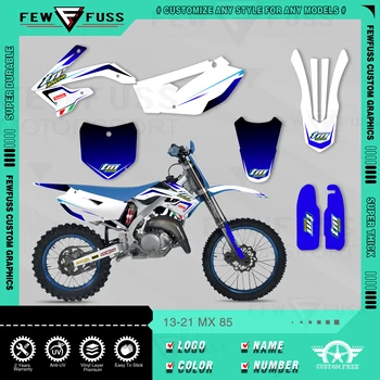 Набор от Стикери FEWFUSS Custom Team Graphics Decals 3M за TM RACING 13-21 MX 85 Stickers 01