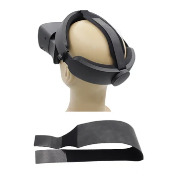 Намалете Натиска Сгъваема Мека VR Слушалки, Аксесоари Главоболие Колан Изкуствена Кожа лента за глава с Регулируема Дължина Игри За Oculus Rift S
