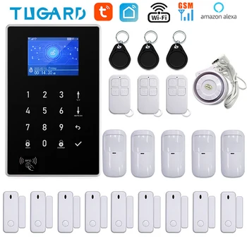 Нов TUGARD Sasha WiFi GSM Домашна Охранителна Алармена система 433 Mhz Безжичен Комплект Сот Работи С Alexa, Google APP дистанционно Управление