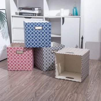 Нов Куб Сгъваема Кутия За Съхранение на Дрехи, Кутии За Съхранение на Играчки Организаторите Кошници за Детската Офис Шкаф Полк Контейнер с 2 размера