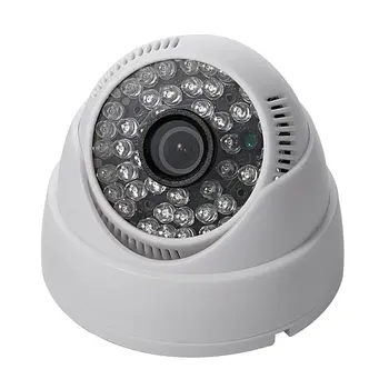 Нова 1100TVL CMOS Камера за Сигурност 48LED IR Цветна Вътрешна 3.6 мм Куполна камера за видеонаблюдение HD качество