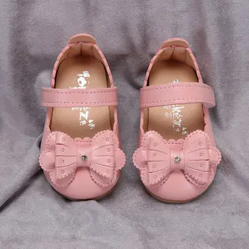 Новата Пролетно Обувки За Момичета, Обувки Принцеса, Детски Тънки Обувки, Кожени Обувки за Деца, Модел обувки за малки Момичета, обувки с пеперуда