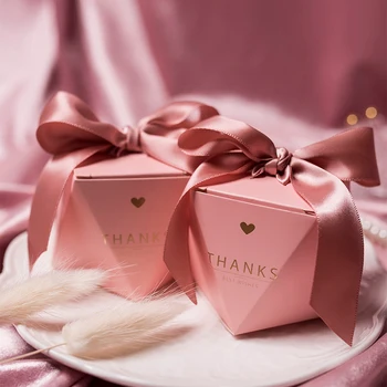 Нови Творчески Розови Кутии за Бонбони, Кутия за сватбени Подаръци и подаръци, Вечерни Принадлежности, Хартия За Детската душа, Шоколадови Кутии, на Помещение 