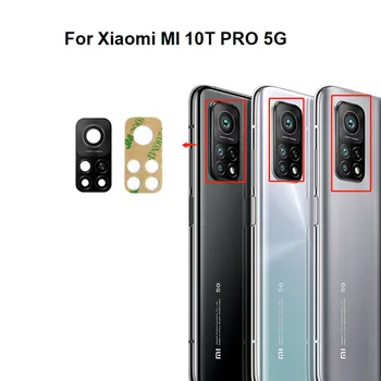 Оригинален За Xiaomi Mi 10T Pro 5G Задната част на Задната камера със Стъклен Капак на Обектива С Лепилен стикер Лепило M2007J3SG, M2007J3SP M2007J3SI