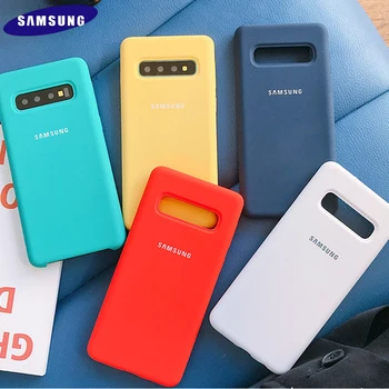 Оригинален калъф Samsung Galaxy S21 S9 S10 S8 Note 10 Plus S21Ultra Note 8 9 S7Edge S10E S21 + Течна Силиконова Противоударная делото