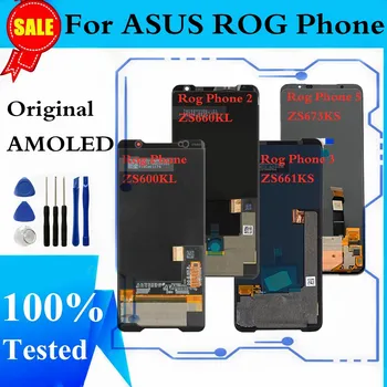 Оригинални LCD Дисплей За ASUS ROG Phone 2 Телефон 3 Телефон 5 ZS660KL ZS600KL ZS661KS ZS673KS LCD Сензорен Дисплей Дигитайзер В Събирането на