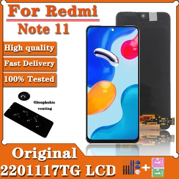 Оригинални LCD дисплей 6,43 За Xiaomi Redmi Note 11 Екран на мобилен телефон Сензорно Стъкло Дигитайзер Замяна За Note11 2201117TG LCD