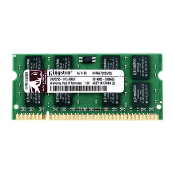 Памет за преносим компютър Kingston DDR2 667HMZ DDR2 4 GB 2 GB ram за лаптоп ddr2 4gb = 2 ЕЛЕМЕНТА * 2G PC2-5300 S 1,8 Mhz В