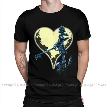 Памучен Тениска с Принтом Kingdom Hearts, Camiseta Hombre, Кралство Сора, Мъжки Модни Градинска Риза, Подарък