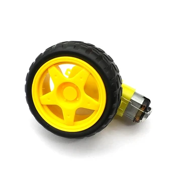Покрышка гумите са колела, моторни съоръжения с постоянен ток 48:1 пластмасова за умни колела на робота
