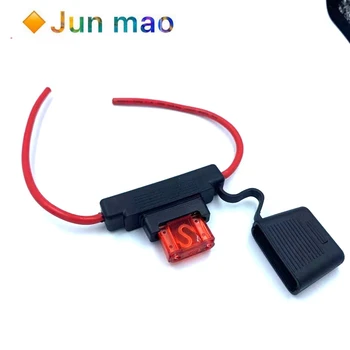 Предпазител Maxi 50 Усилвател с устойчив на атмосферни условия притежател на 8AWG 10AWG Тел с две батарейными табло 50A Цвят: черен + червен особености: 50A Дължината на тел: 15