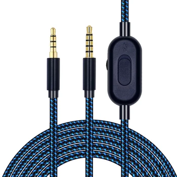 Преносим Удължител за кабел в оплетке OFC С Регулатор на силата на звука, Вграден Скоба за изключване на звука За слушалки Logitech Astro A10 A40 TR A40TR