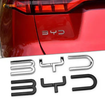 Продажба на едро, 5 БР., 3D Метален Странично Крило на Автомобили BYD, Емблемата на Задния Багажник, Икона, Стикери За BYD на Династията Тан, Песента на Династията PRO, Кола-Стайлинг