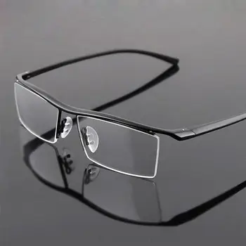 Рамки за очила Agstum Titanium Мъжки, Без Никелова Рамки TR90 с Половин Рамки Оптични Rx-способни