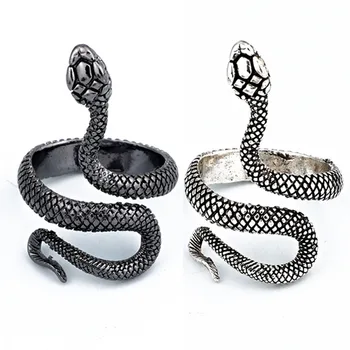 Реколта Прости Сладки Пръстен във формата на Змия Сребърен Цвят anillos Вечерни Бижута, Подаръци за Жени Отношение на Сватбени Аксесоари
