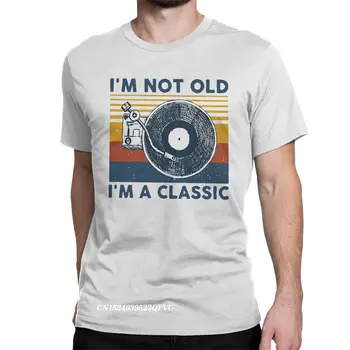 Реколта Тениски Dj I 'm Not Old I' m A Classic, мъжки и дамски Потници, Тениски, Забавни Подаръци За Любителите на музиката, тениски в стил харадзюку, върхове с принтом