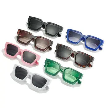 Ретро Дебела Квадратна Рамки Слънчеви Очила Дамска Мода Ретро Слънчеви Очила с UV400 Защита на Жените Нюанси очила Слънчеви Очила За Шофиране