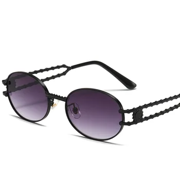 Ретро Кръгли Очила в стил steampunk За Мъже И Жени, Дизайнерски Модни Очила в стил пънк, Маркови Очила Унисекс, Нюанси UV400