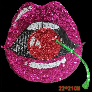 Розово Кученце Златен Устата 3D Шият Пайети Кръпка Облекло DIY Железни Ивици за Облекло Тениска Рокля