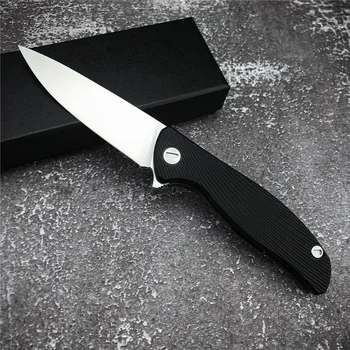 Руски сачмен лагер Сгъваем EDC Джобен Нож D2 Нож От Неръждаема стомана + Дръжка G10 Тактически Защитни Ловни Туристически Ножове