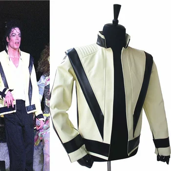 Рядка MJ на Майкъл Джексън Thriller Светло Зелено Отворена Яке от Изкуствена Кожа В концертната изпълнение на XXS-4XL