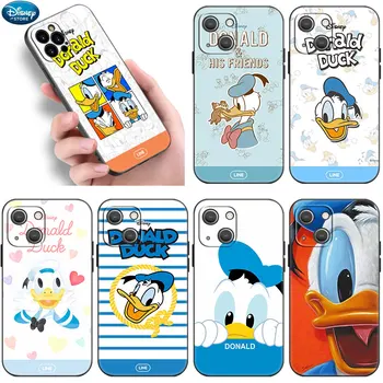 Силиконов Калъф Disney Сладко Donald Duck за Apple iPhone 14 11 12 13 Mini Pro XR XS X MAX 6S 7 8 Plus 5S SE 2020 2022 Черен Калъф