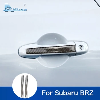 Скорост на ПОЛЕТА Днешно Въглеродни Влакна за Subaru BRZ и Toyota 86 Аксесоари и Автомобилна Врата копчето Отрежете Ленти Защитно покритие за Декорация Стикери