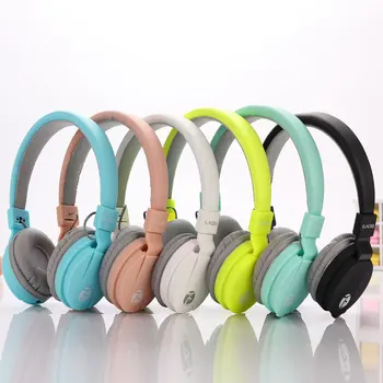 Сладък Детски Слушалки Ярки Цветове 3,5 мм Слушалки с Кабел Коаксиален кабел за Удължаване Стилна Превръзка На Главата С Микрофон За Таблети iPad Смартфони
