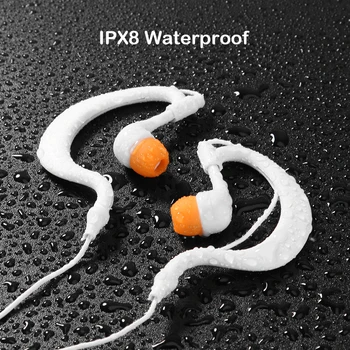 Слушалки за Плуване IPX8 Водоустойчив Телефон, MP3 Плейър, Слушалки за Гмуркане със Скоба за Ухото 3,5 мм Спортни Слушалки с Кабел на Музикални Слушалки