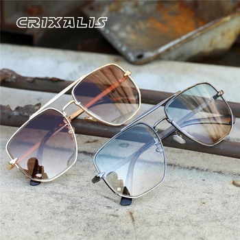 Слънчеви Очила CRIXALIS Pilot За Мъже, Модерни Метални Слънчеви Очила С Антирефлексно Покритие За Шофиране, Мъжки Трендови Продукти, Сенки За Жени