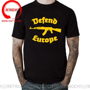 Тениска В ретро стил Defend Europe, Иммигрантский Исляма, Индивидуален Дизайн на Тениска С Принтом За Мъже И Жени, Памучен Нова Готина Тениска, Голям Висок Размер 5XL