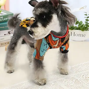 Тениска С Изображение на Куче, Cartoony Абстрактна Фигура, Удобен Памучен Hoody, Модна тениска За Домашни любимци, Уникални Мистични Качулки honden
