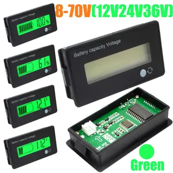 Тестер за батерии 12 24 36 48 60 72 В Нов LCD Дисплей Киселинно-Оловен Литиева Индикатор за Капацитет на Батерията Цифров Волтметър Тестер за Напрежение
