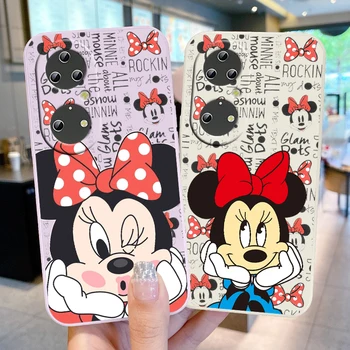 Течен Въженият Калъф Disney Minnie Mouse За Момичета, Калъф За телефон Huawei P50 P40 P30 P20 Pro Lite E Nova Y70 5T 9 Y9S Y9A Y9 Y6 5G