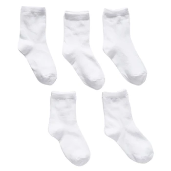 Унисекс Екипажа Бели Чорапи Комплект от 4 чифта Удобни Ластични Чорапи за Момичета И Момчета Училищни униформи Чорапи S/за M/L/XL