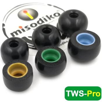 Ушни втулки misodiko TWS-Pro с ефект на паметта за безжични слушалки Ture - Jabra Elite 75t, Elite 65t, Active 65t, Elite Sport, Evolve 65t