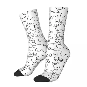 Хип-Хоп, Ретро Различни Видове Луди Мъжки Чорапи Цици Унисекс Стил На Улицата Безшевни Печатни Забавни Щастливи Чорапи За Екипажа На Подарък За Момчетата