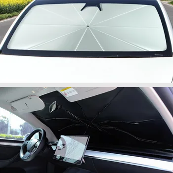 Чадър на Предното стъкло на превозното средство ЗА Tesla Model 3 Y Лятна Защита От Слънцето Топлоизолация UV-Блокиране на Охлаждане В Колата Температурата