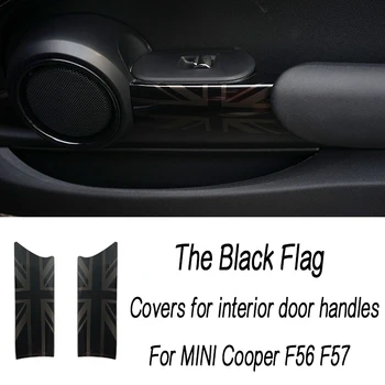 Черен Флаг на Автомобила Вътрешна Врата копчето Дръжки на Седалките За BMW MINI Cooper S JCW F56 F57 Довършителни Аксесоари За Автостайлинга