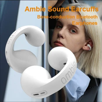 Черна Обеца За Уши Безжични Bluetooth Слушалки Auriculares Слушалки TWS Спортни Слушалки За Слушалки Ambie Sound