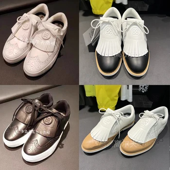 Южна Корея 2022 нови Обувки За голф Дамски Удобни Дишащи Кожени Обувки За Почивка, Спортна устойчива на плъзгане Обувки За голф