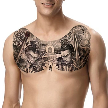 временни татуировки за мъже, татуировки по раменете, по-голям бюст, секси татуировка, стикер, водоустойчив татуировка, фалшиви...