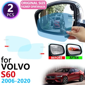 за VOLVO S60 Rdesign 2006 ~ 2020 Пълно покритие на Огледалото за обратно виждане Противотуманная Непромокаемая Противотуманная филм автоаксесоари 2007 2012 2018 2019